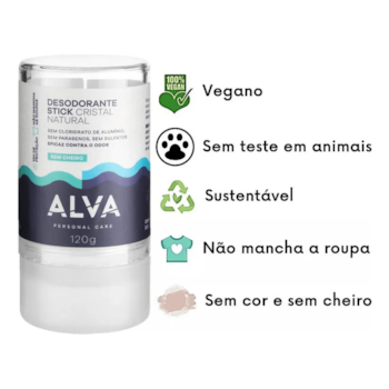 Segunda imagem do produto Alva Stick Kristall Natural - Biodegradável 120g