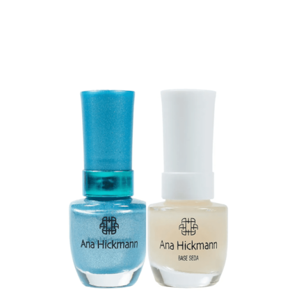 Ana Hickmann kit de Esmalte Cor Diamante Azul + Base Seda