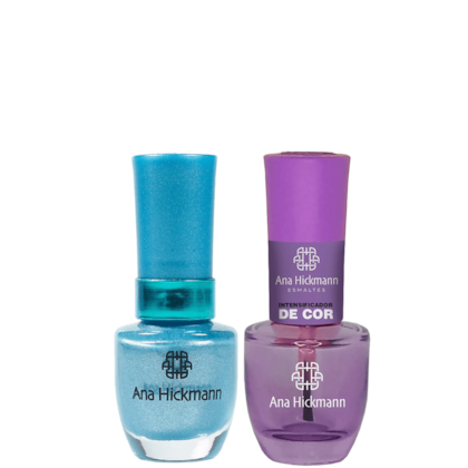Ana Hickmann kit de Esmalte Cor Diamante Azul + Intensificador da Cor