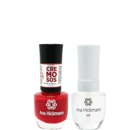 Ana Hickmann kit de Esmalte Cor Filme e Pipoca + Base