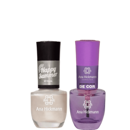 Ana Hickmann kit de Esmalte Cor My Pearl + Intensificador da Cor