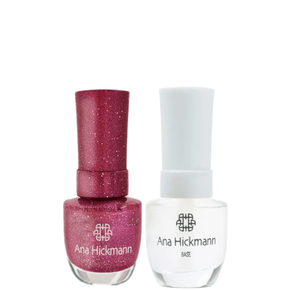 Ana Hickmann kit de Esmalte Cor Pink Star + Base