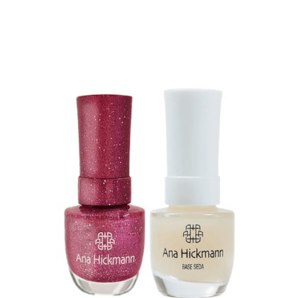 Ana Hickmann kit de Esmalte Cor Pink Star + Base Seda