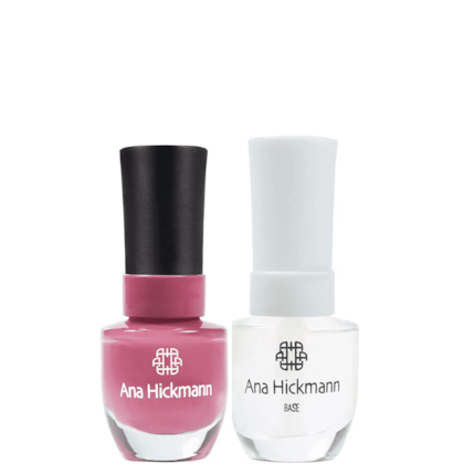 Ana Hickmann kit de Esmalte Cor Rosa Ipê + Base