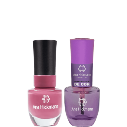 Ana Hickmann kit de Esmalte Cor Rosa Ipê + Intensificador da Cor