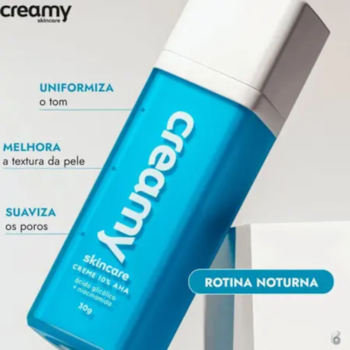 Segunda imagem do produto Creamy - Ácido Glicólico 10% - Creme Redutor De Linhas 30g