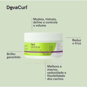 Segunda imagem do produto Deva Curl - Creme de Coco para Cachos Creme Modelador 250g