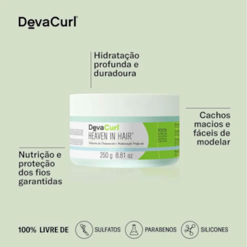Segunda imagem do produto Deva Curl - Heaven in Hair  Máscara Hidratante 250g