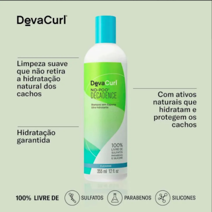 Segunda imagem do produto DevaCurl - Decadence No-Poo Shampoo 355ml