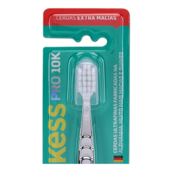 Segunda imagem do produto Escova Dental Kess Pro 10K Metallic Silver Extra Macia