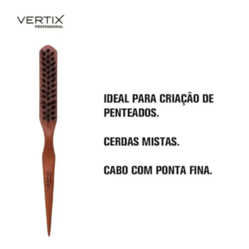 Segunda imagem do produto Escova Para Penteado e Acabamento Vertix Cerdas Mistas