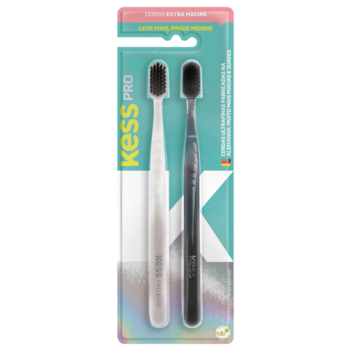 Kess - Pack Com 2 Escovas Dentais Pro Extra Macias