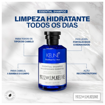 Segunda imagem do produto Keune - 1922 by J. M. Essential - Shampoo Multifuncional 250ml