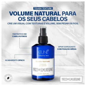 Segunda imagem do produto Keune 1922 Tough Texture - Spray Espessante 250ml