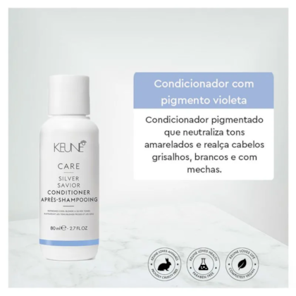 Segunda imagem do produto Keune - Care Silver Savior - Condicionador Desamarelador 80ml
