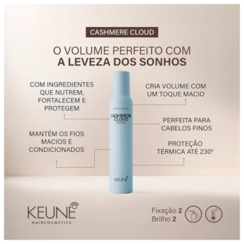 Segunda imagem do produto Keune - Cashmere Cloud - Mousse Volumizador 200ml