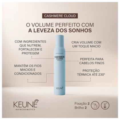 Segunda imagem do produto Keune - Cashmere Cloud - Mousse Volumizador 200ml