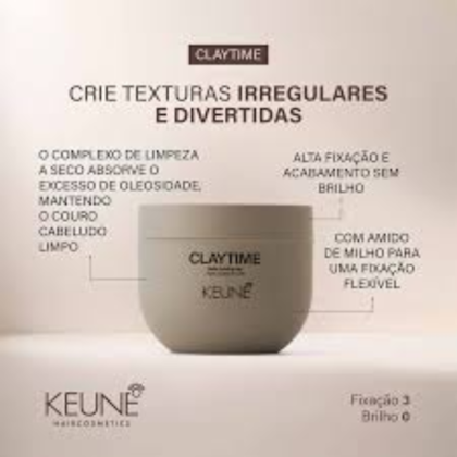 Segunda imagem do produto Keune - Claytime - Argila Modeladora 100ml