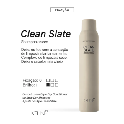 Segunda imagem do produto Keune - Clean Slate - Shampoo Limpeza a Seco 200ml