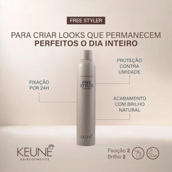Segunda imagem do produto Keune - Free Styler - Spray Fixador 300ml