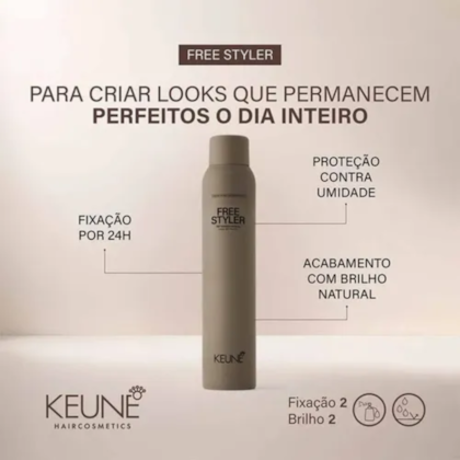 Segunda imagem do produto Keune - Free Styler - Spray Fixador 500 ml