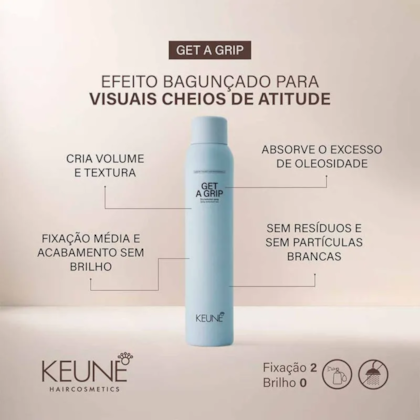 Segunda imagem do produto Keune Get A Grip - Spray de Texturização 200ml