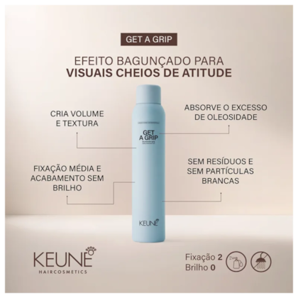 Segunda imagem do produto Keune - Get A Grip - Spray de Texturização 75ml