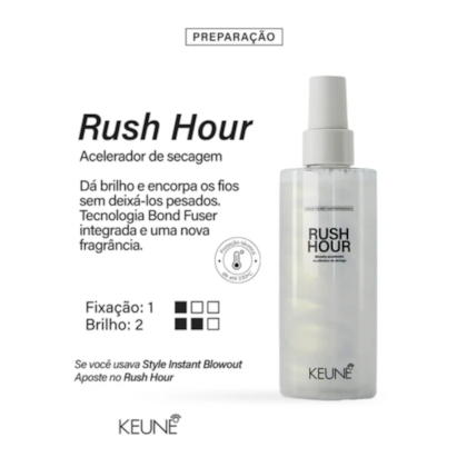 Segunda imagem do produto Keune - Rush Hour - Protetor Térmico 200ml