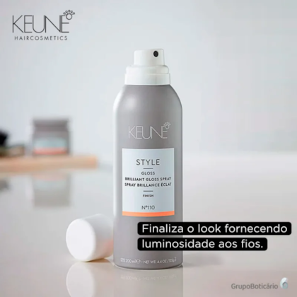 Segunda imagem do produto Keune - Style Brilliant Gloss - Spray De Brilho Nº 110 200ml