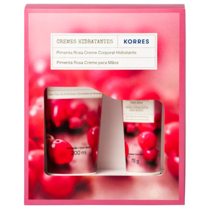 Segunda imagem do produto Kit Korres Pimenta Rosa Hidratantes (2 produtos)