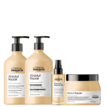 Kit L'Oréal  Absolut Repair Gold Quinoa + Protein Quadruplo (4 Produtos)