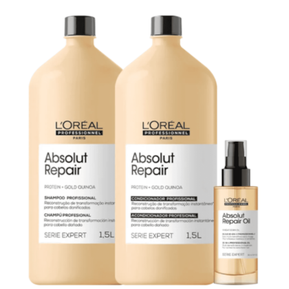 Kit L'Oréal  Absolut Repair Iluminador Salão Trio (3 Produtos)