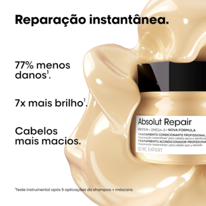 Segunda imagem do produto Kit L'Oréal Absolut Repair Máscara + Shampoo (Dia das Mães)