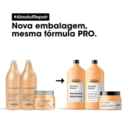 Segunda imagem do produto Kit L'Oréal Absolut Repair Quinoa + Protein Salon Trio (3 Produtos)
