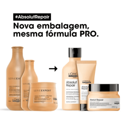 Segunda imagem do produto Kit L'Oréal Absolut Repair Quinoa + Protein Trio (3 Produtos)
