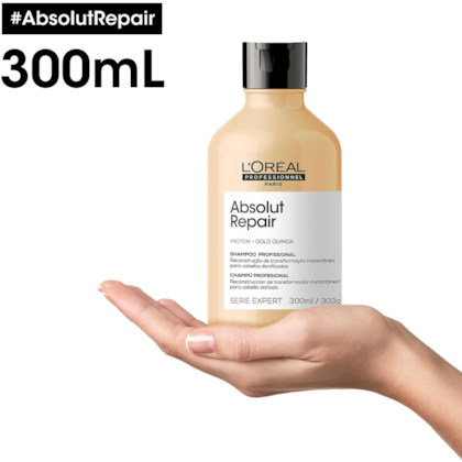 Segunda imagem do produto Kit L'Oréal Absolut Repair Shampo 300ml + Óleo 90ml