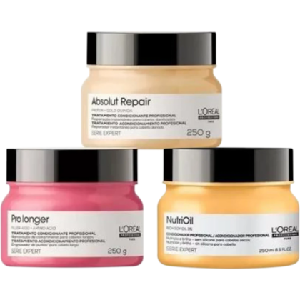Segunda imagem do produto Kit L'Oréal  Cronograma Capilar - 3 Máscaras