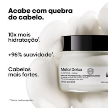 Segunda imagem do produto Kit L'Oréal Metal Detox Máscara 250ml + Óleo Concentrado 50ml