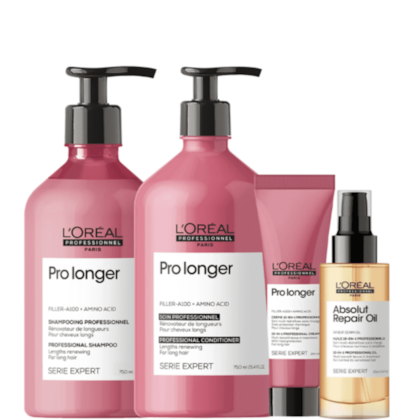 Kit L'Oréal Pro Longer + Absolut Repair Profissional (4 Produtos)