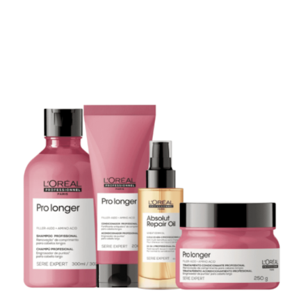 Kit L'Oréal Serie Expert Pro Longer + Absolut Repair Quarteto (4 Produtos)
