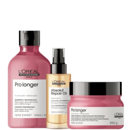 Kit L'Oréal  Serie Expert Pro Longer + Absolut Repair Triplo (3 Produtos)