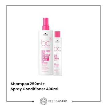 Segunda imagem do produto Kit Schwarzkopf - BC Color Freeze Ph 4,5 Sh 250ml + Spray Cond 400ml