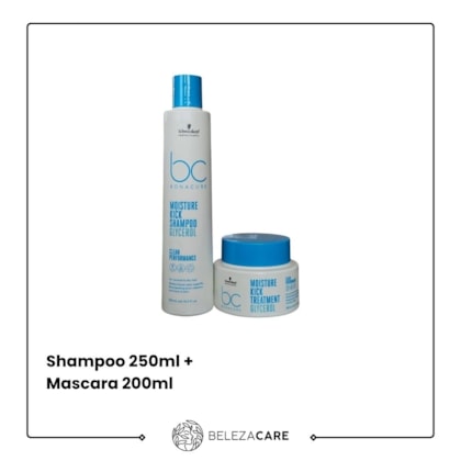 Segunda imagem do produto Kit Schwarzkopf - BC Moisture Kick Sh 250ml + Mask 200ml