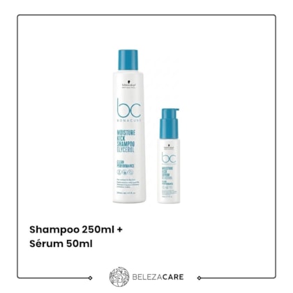 Segunda imagem do produto Kit Schwarzkopf - BC Moisture Kick Sh 250ml +Sérum 50ml