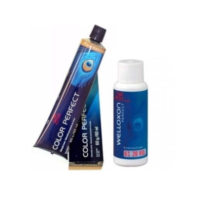 Kit Wella Color Perfect 6/0-Louro Escuro+Welloxon 20vol 60ml