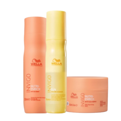 Kit Wella Nutri-Enrich + Invigo Sun 150ml (3 produtos)