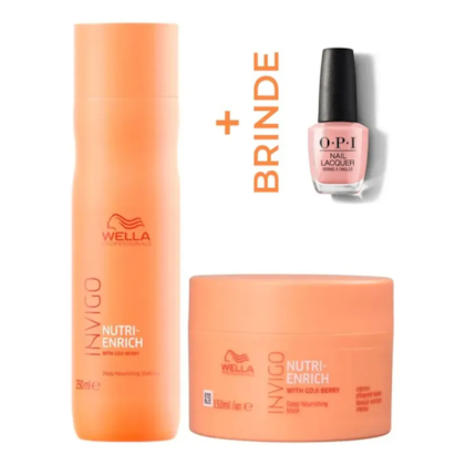 Kit Wella Nutri-Enrich Shampoo e Máscara + OPI NLA15
