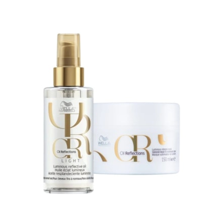 Kit Wella Oil Reflections - Máscara + Oil Light 100ml