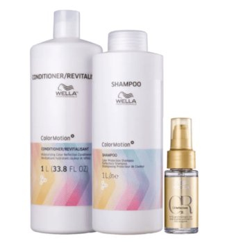 Kit Wella Professionals Color Motion+ Salão +Oil Reflections Trio (3 Produtos)