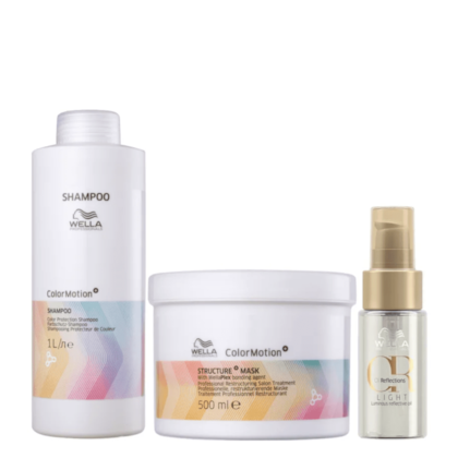 Kit Wella Professionals Color Motion+ Salon +Oil Reflections Ligth Trio (3 Produtos)